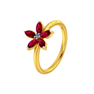 Fairy Foxglove Gold Ring