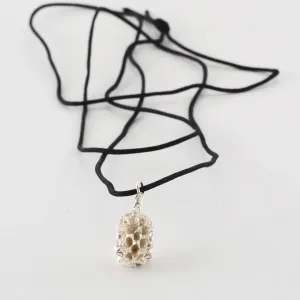 Fancy seed - casual necklace - silver 925