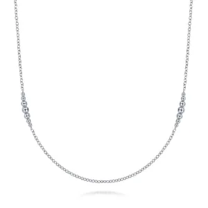 Gabriel & Co. Silver Station Necklace