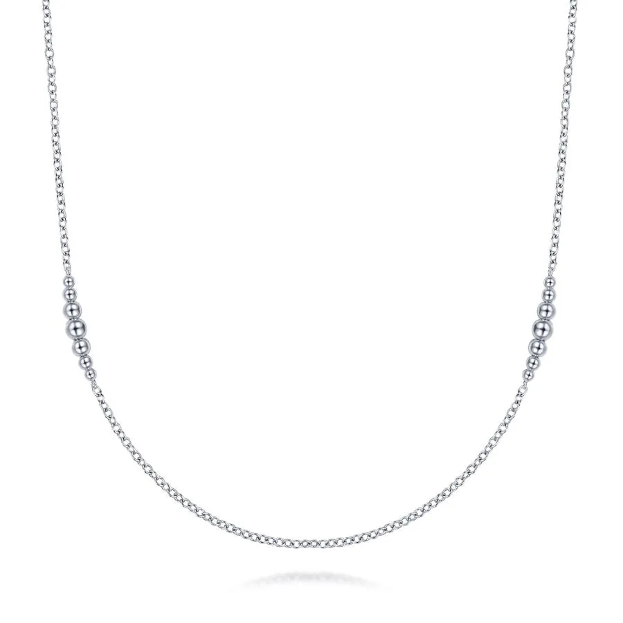 Gabriel & Co. Silver Station Necklace