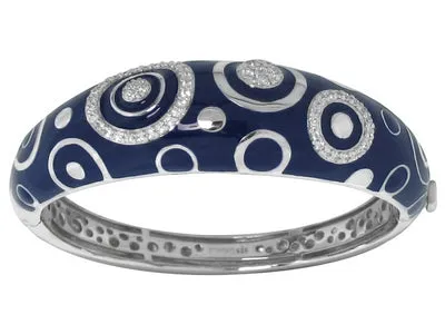 Galaxy - Blue Enamel and Cubic Zirconia Bangle