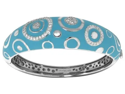 Galaxy - Turquoise Enamel and Cubic Zirconia Bangle