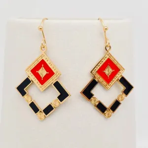 Geometric Square Earrings