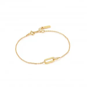 Gold Glam Interlock Bracelet B037-01G