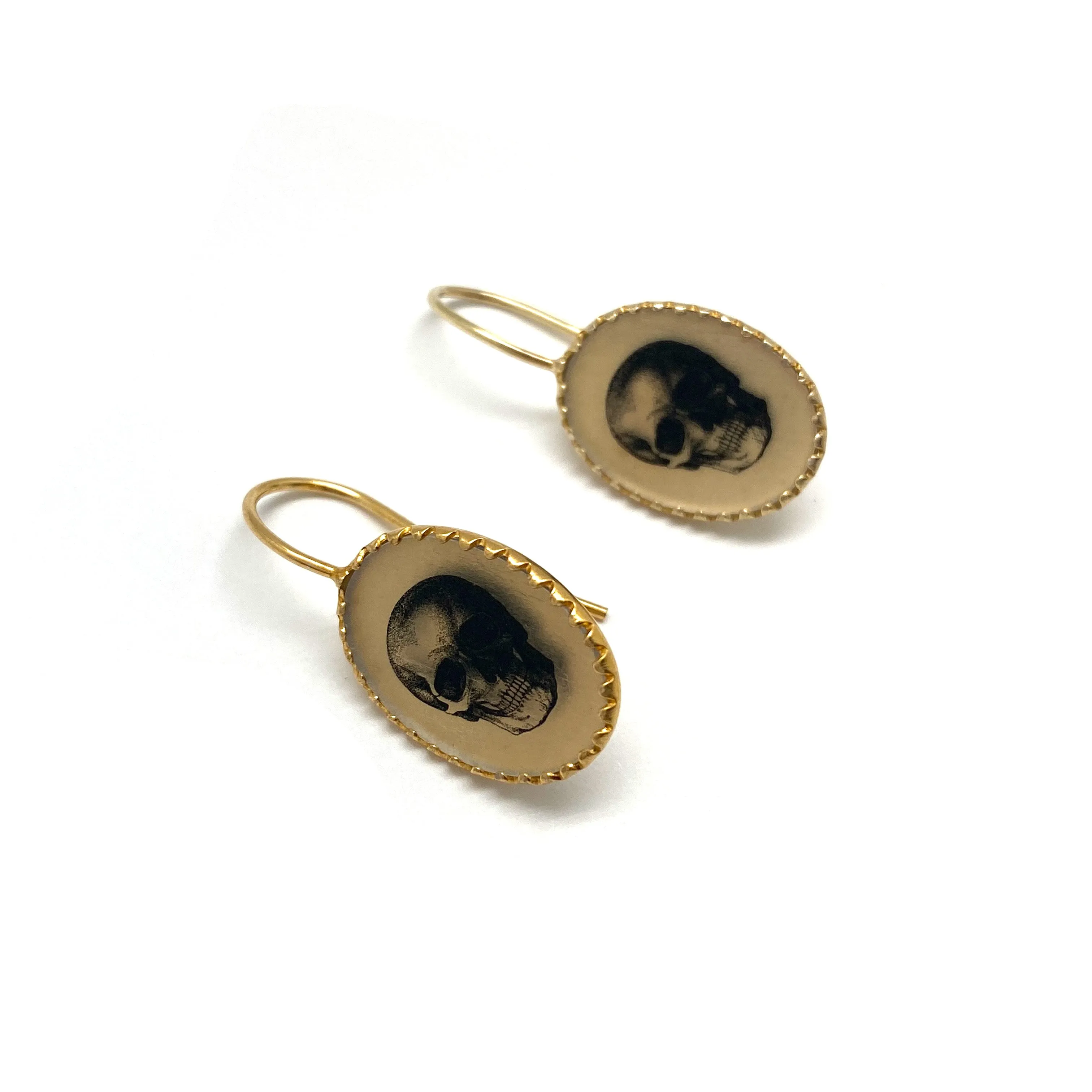 Gold Skull Earrings