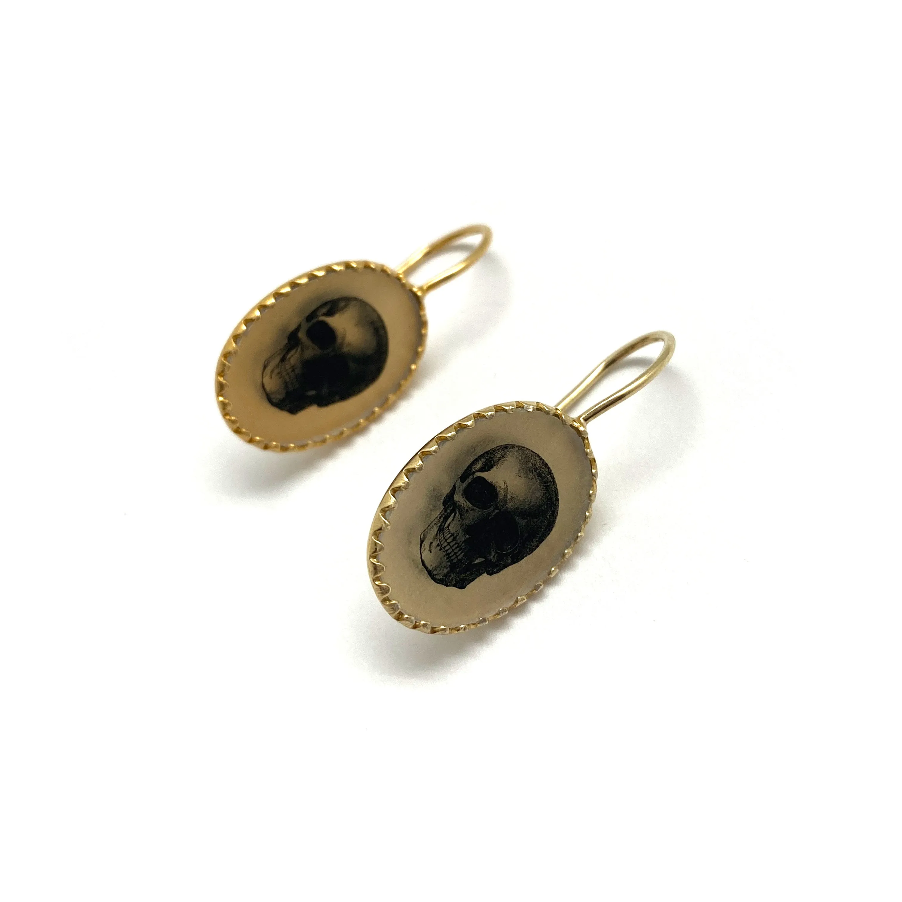 Gold Skull Earrings