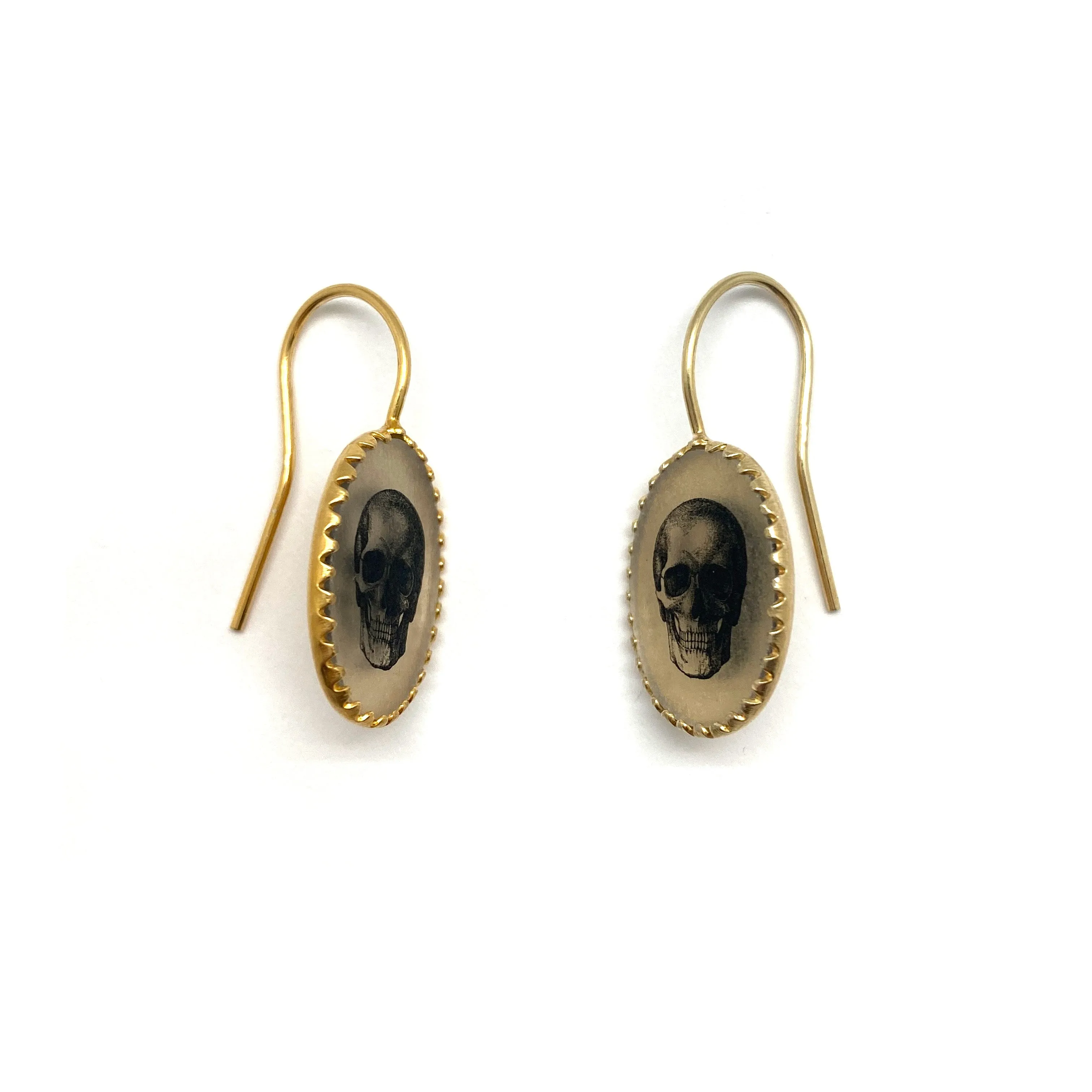 Gold Skull Earrings