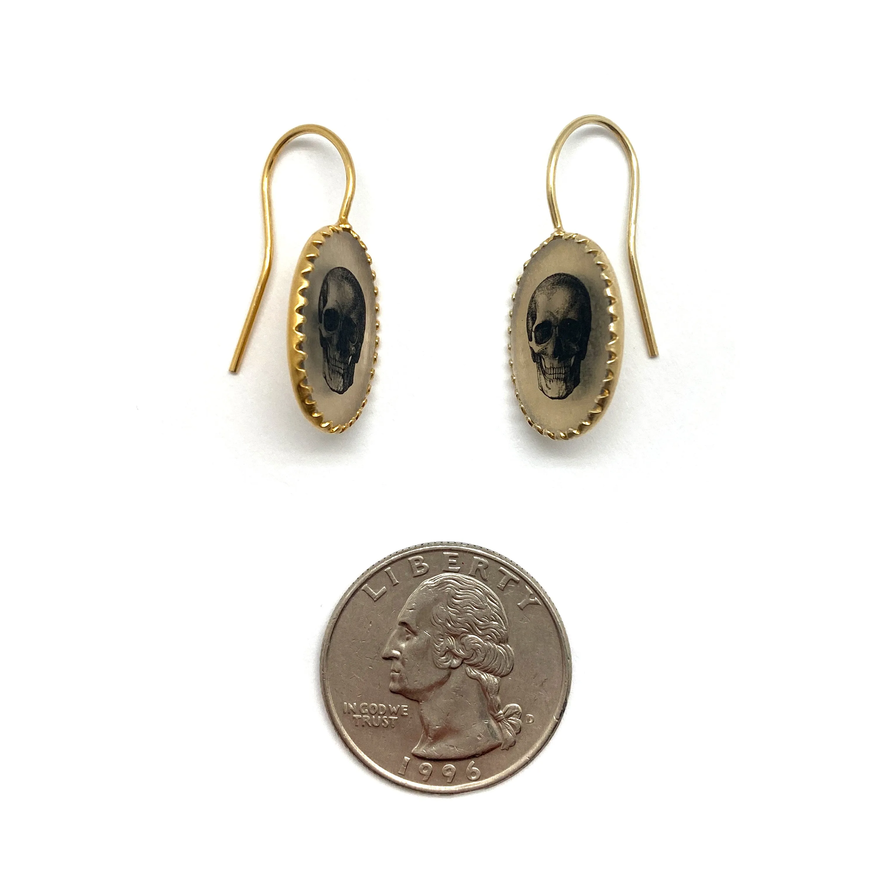 Gold Skull Earrings