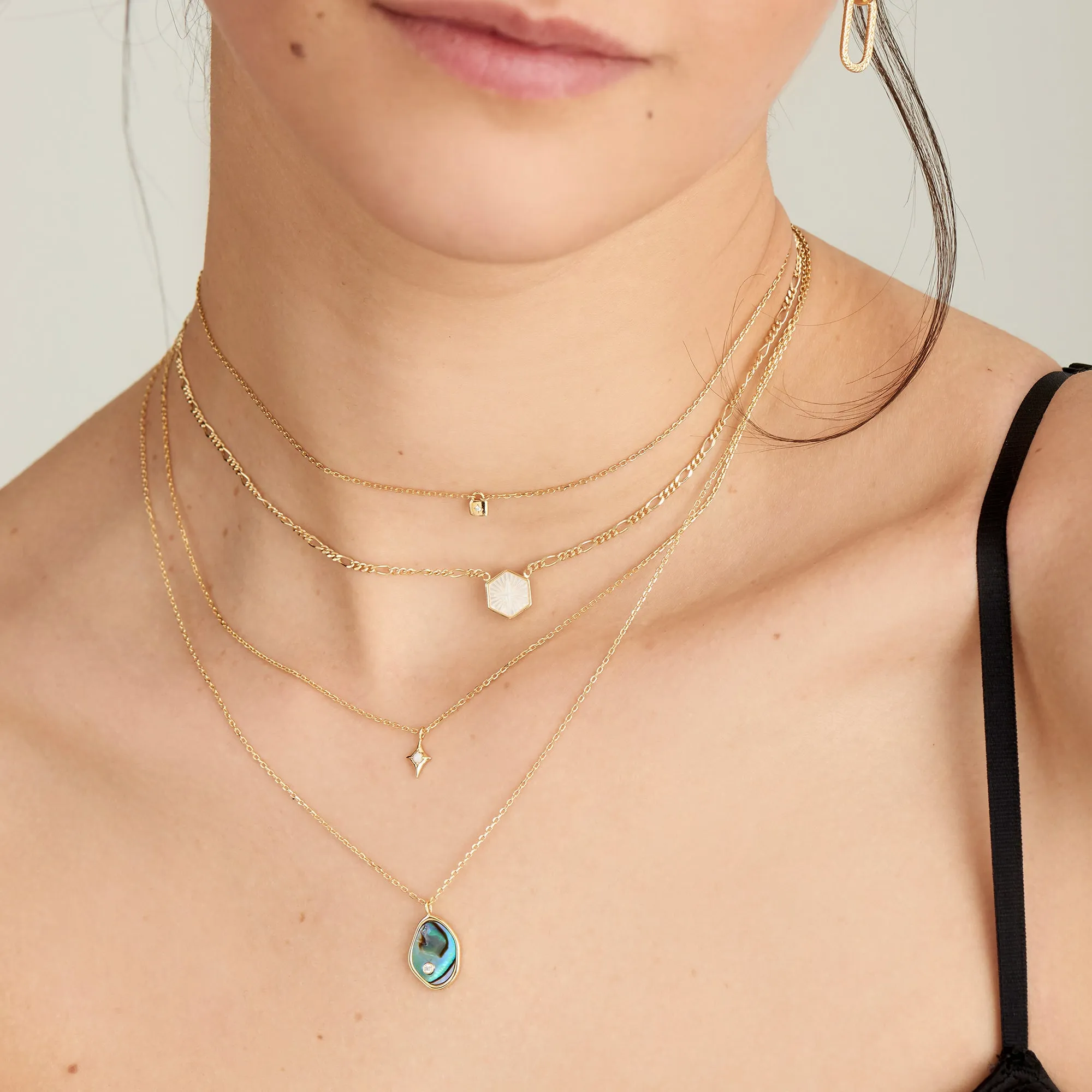 Gold Tidal Abalone Necklace