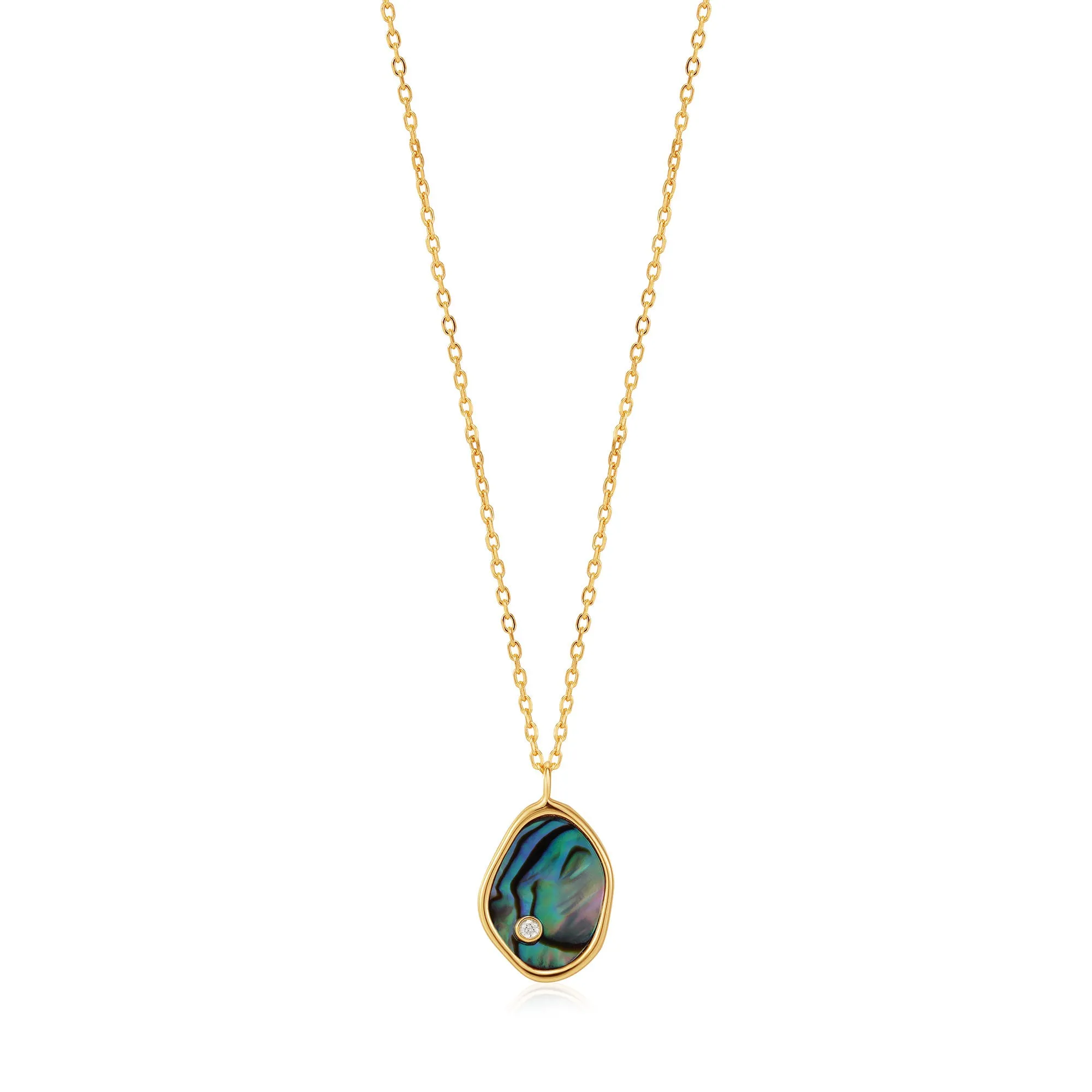 Gold Tidal Abalone Necklace