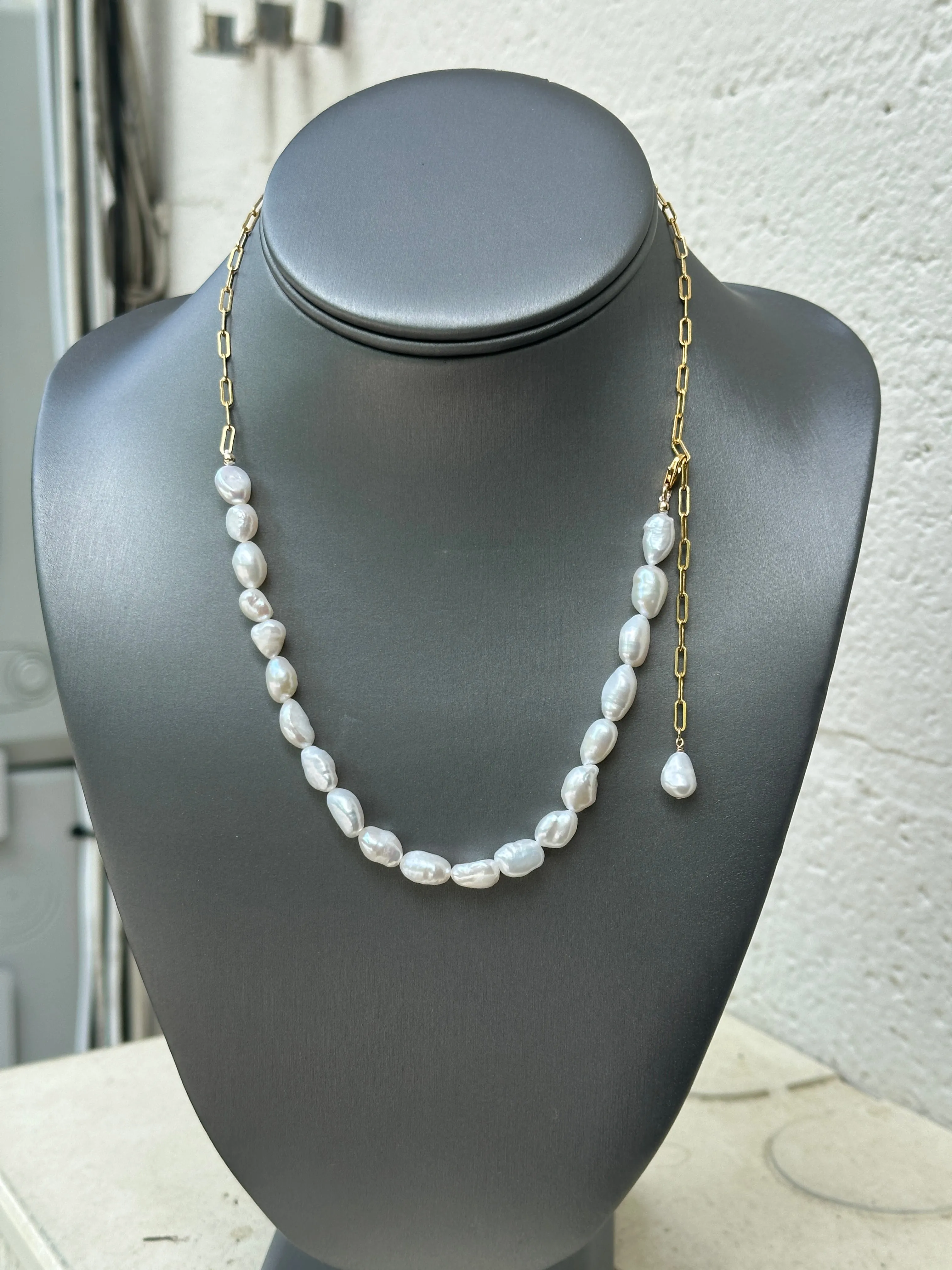 Half Pearl Necklace