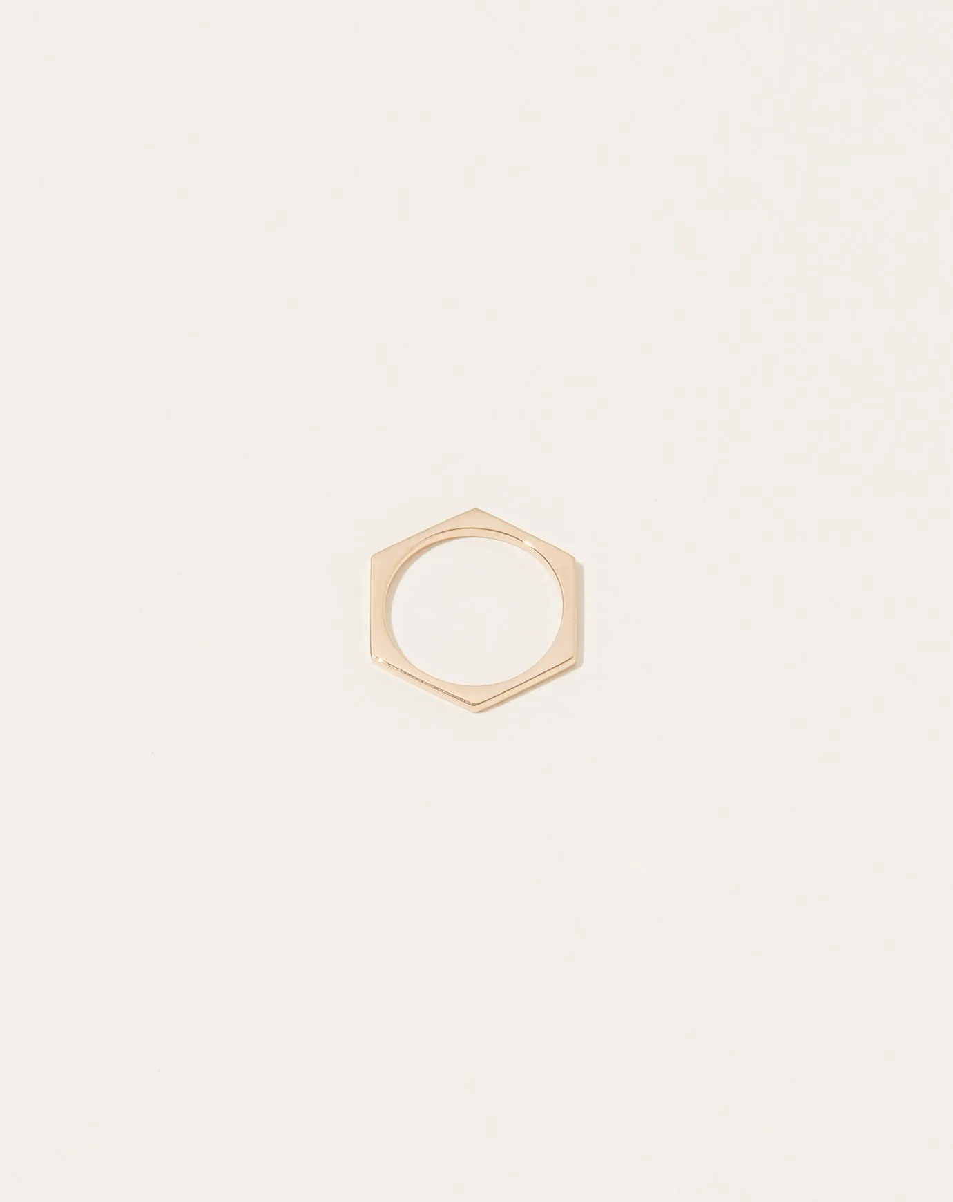 Hex Ring in 14k Yellow Gold