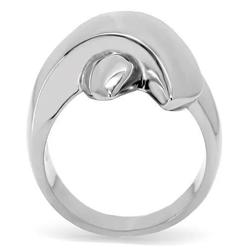 High polished (no plating) Stainless Steel Ring with No Stone for Women Style TK207