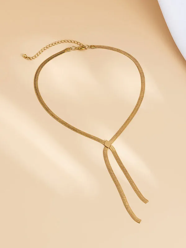 Hollow Solid Color Clavicle Chain Necklaces Accessories