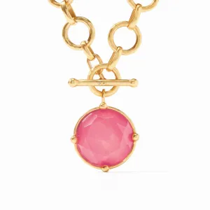 Honeybee Statement Necklace - Peony Pink