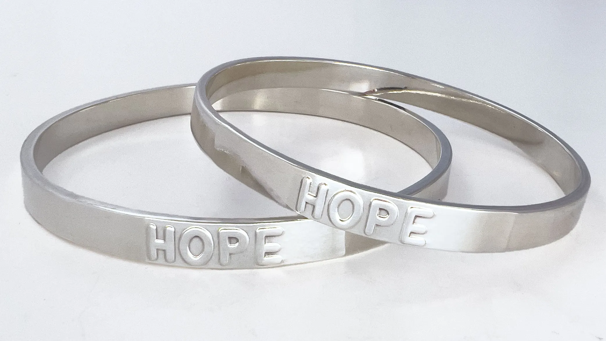 Hope Silver Bangle