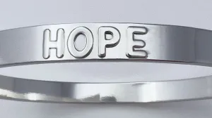 Hope Silver Bangle