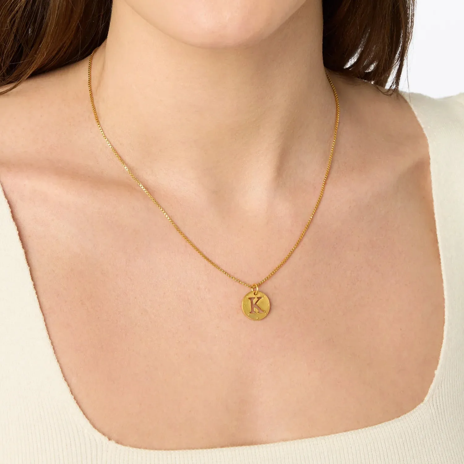 Julie Vos Monogram Delicate Necklace (Multiple Letter Options)