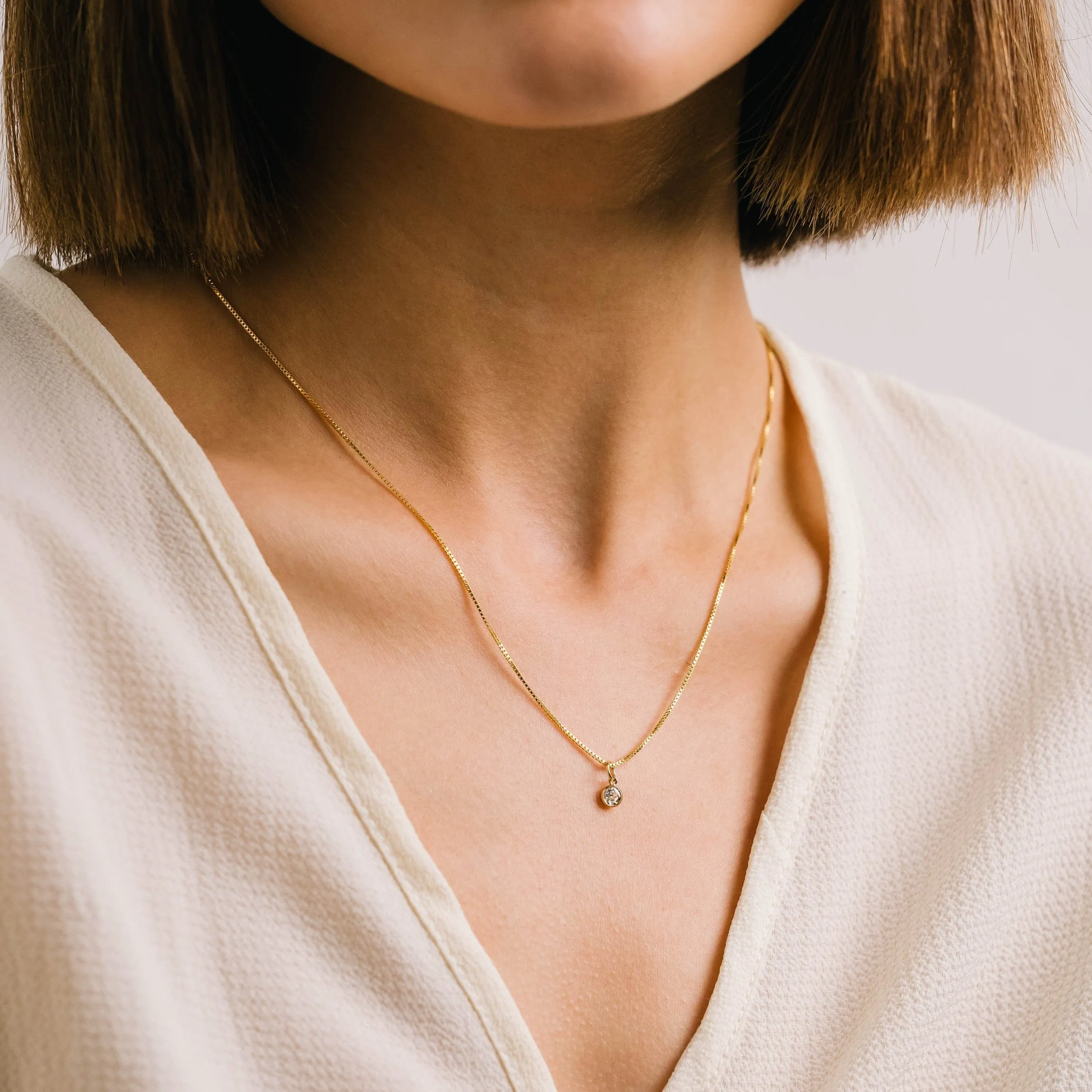 July Birthstone Gold-Filled Necklace