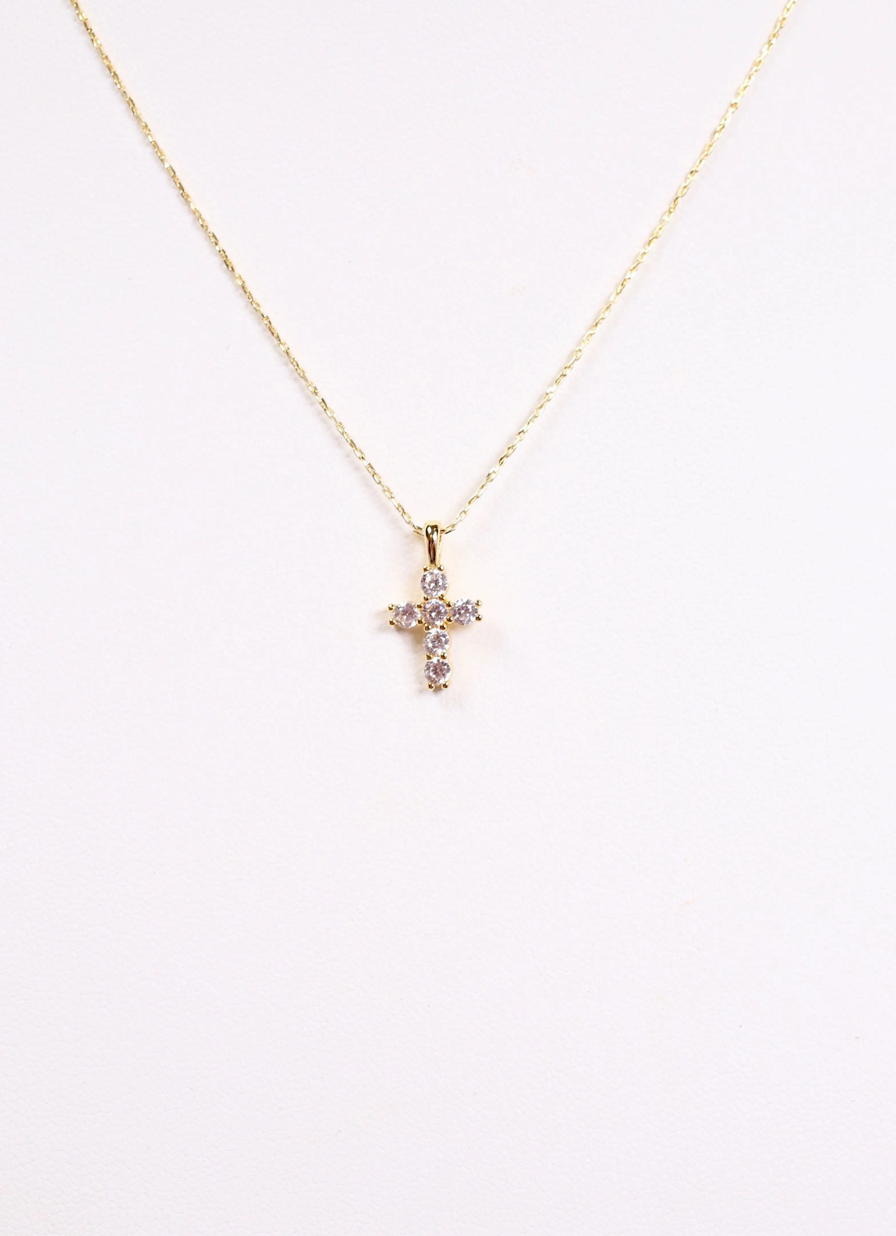 Kitty Cross Necklace GOLD