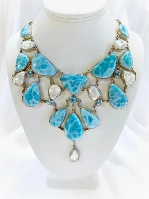 Larimar show stopper necklace