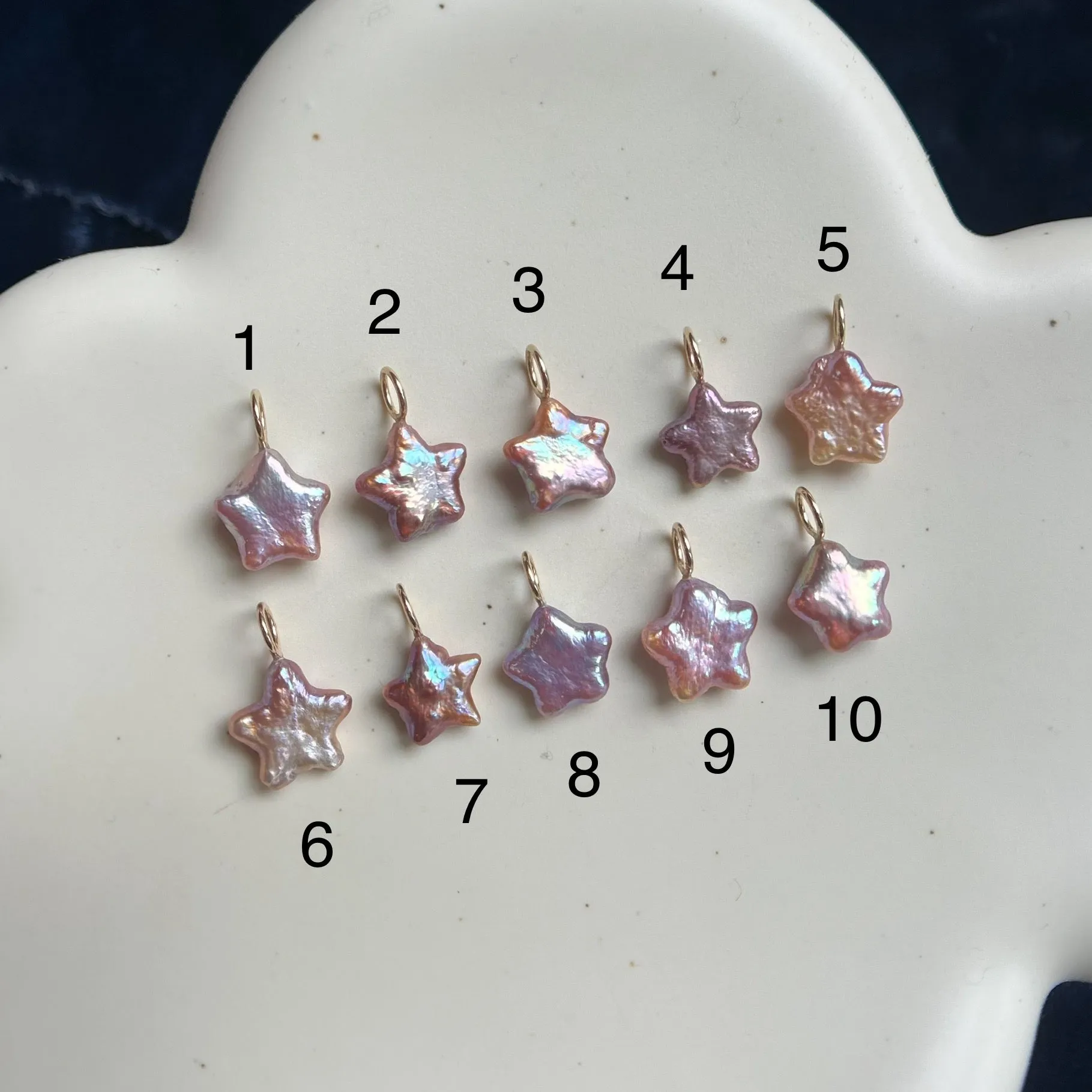 Lucky Star Pearl Charm: Pinky Purple