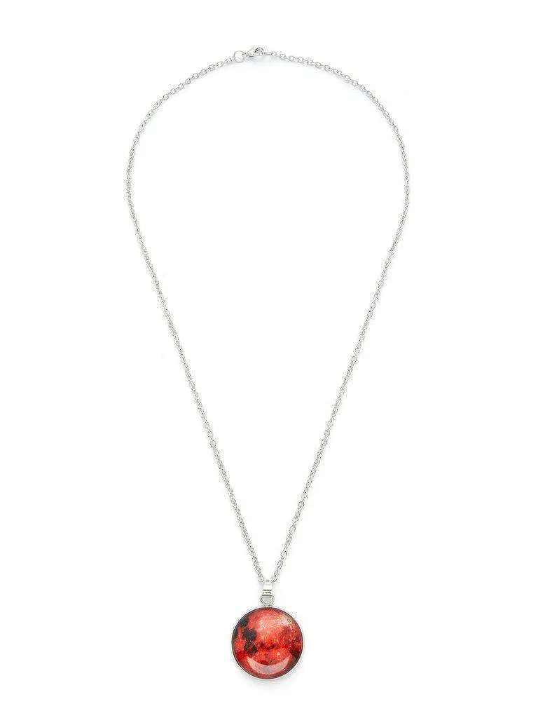 Luminous Round Pendant Link Necklace