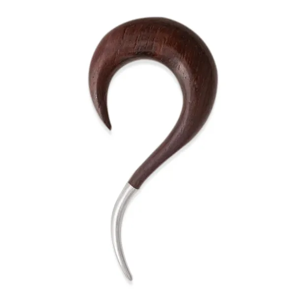 Maui Silver Tipped Wood Ear Stretcher