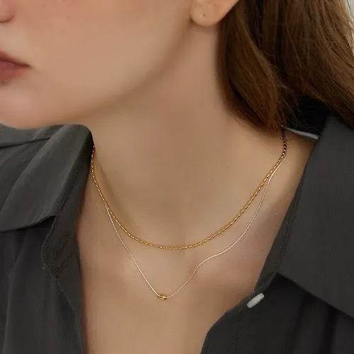 Modern Chic Layering Necklaces-Gold n Silver