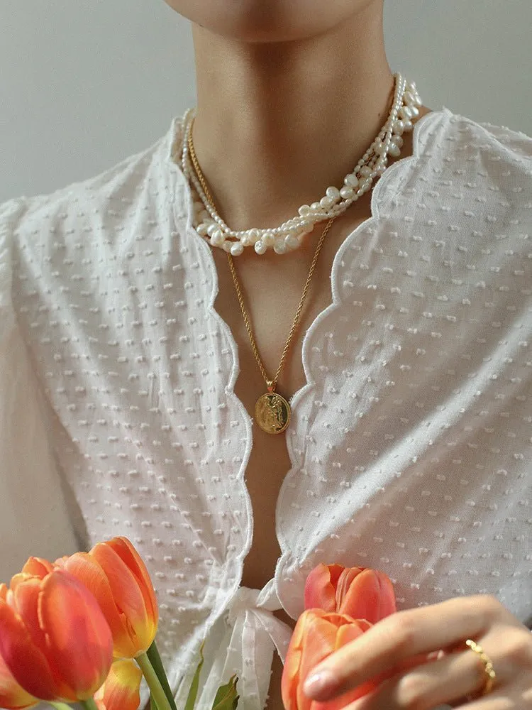 Multi-layered Baroque Pearl Necklace