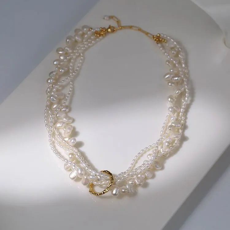 Multi-layered Baroque Pearl Necklace