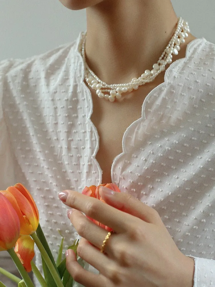 Multi-layered Baroque Pearl Necklace