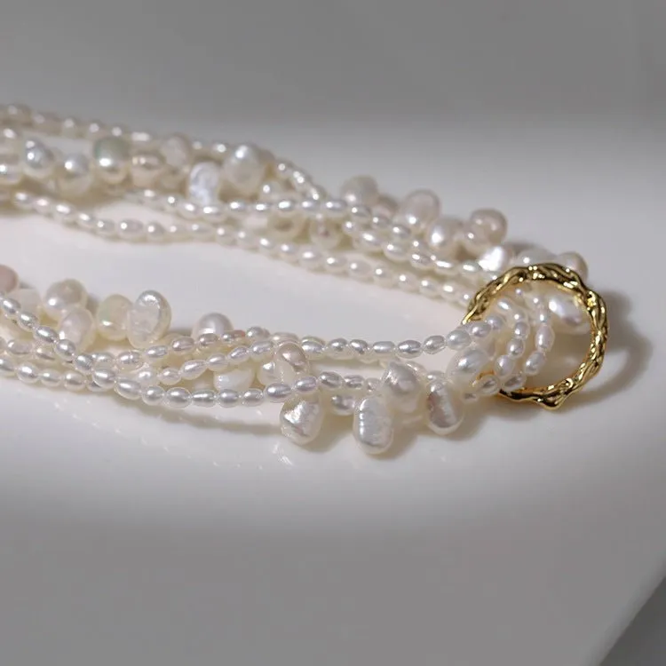 Multi-layered Baroque Pearl Necklace