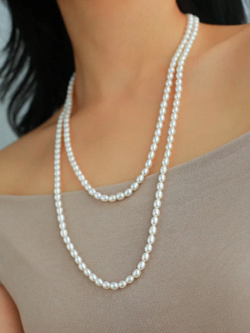 Multilayer Long Pearl Necklace