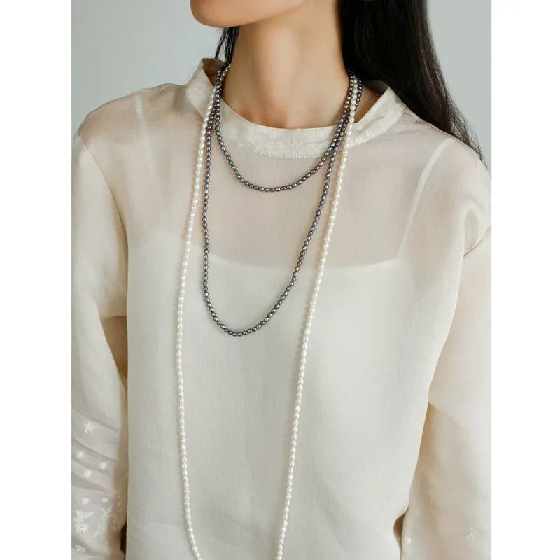 Multilayer Long Pearl Necklace