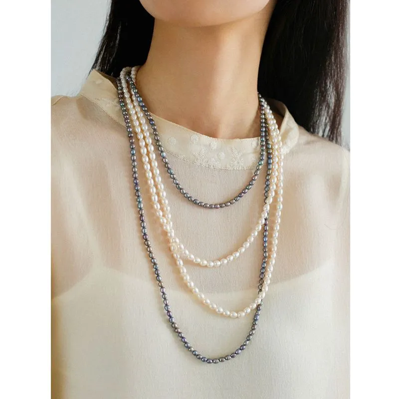 Multilayer Long Pearl Necklace