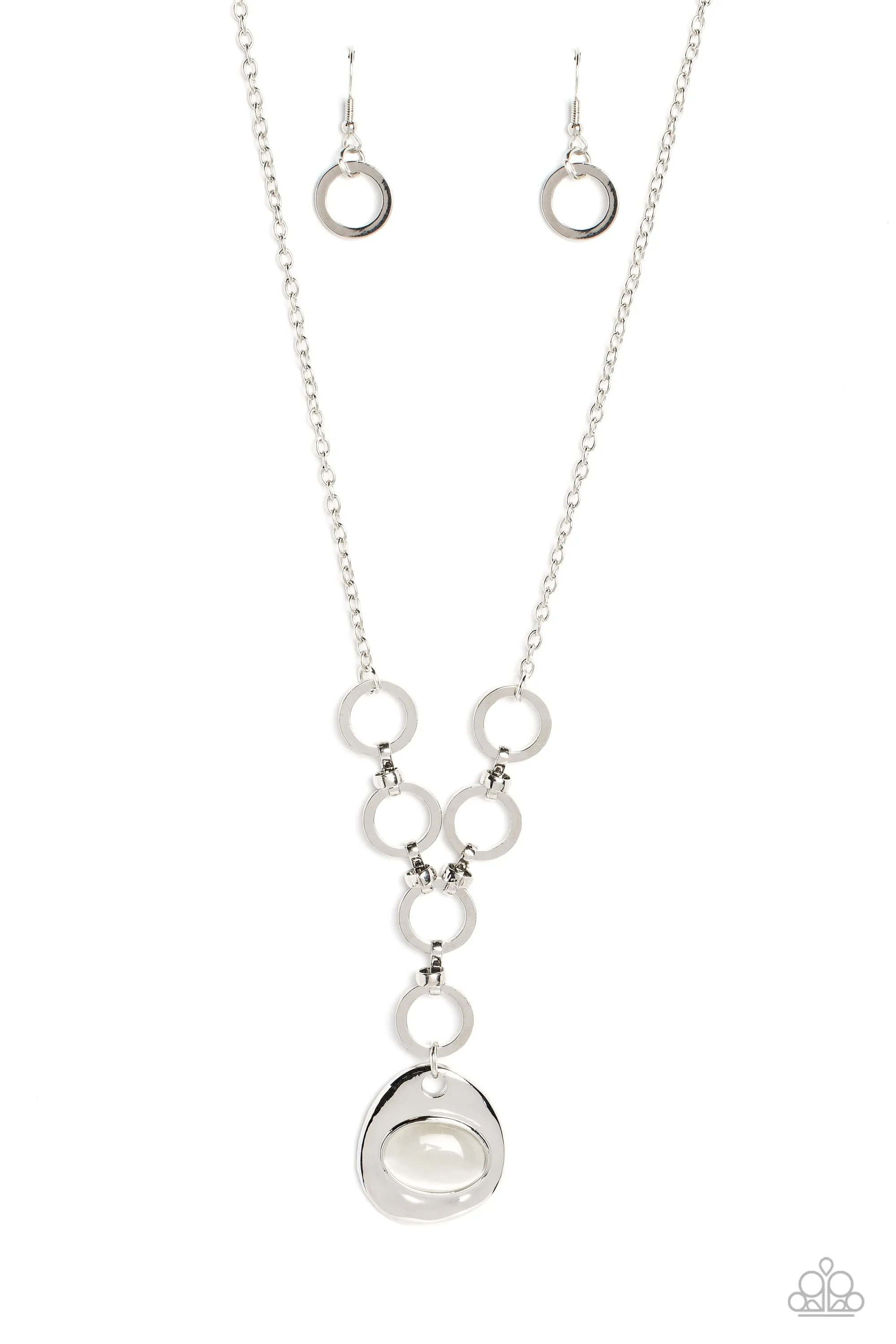 Necklaces Get OVAL It - White N304