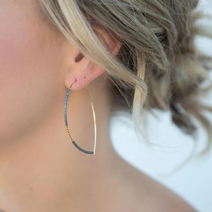 Norah Earrings, Matte Graphite