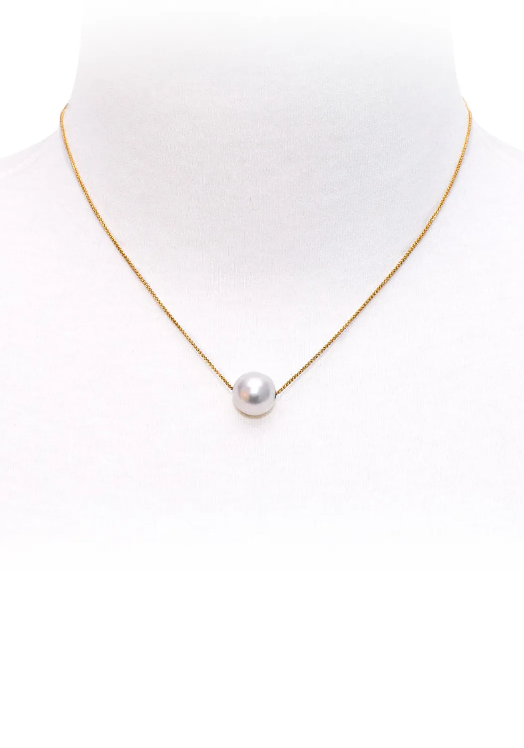 Oster Collection 18KYG Solitaire South Sea Pearl Necklace