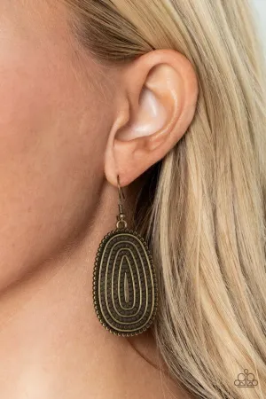 Paparazzi Earring ~ Desert Climate - Brass