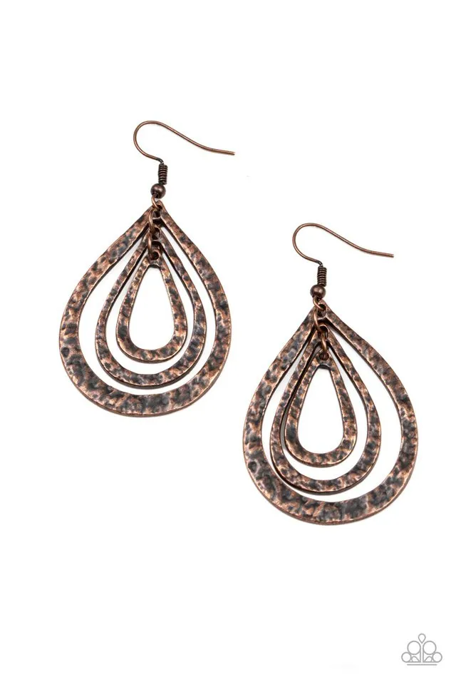 Paparazzi Earring ~ Plains Pathfinder - Copper