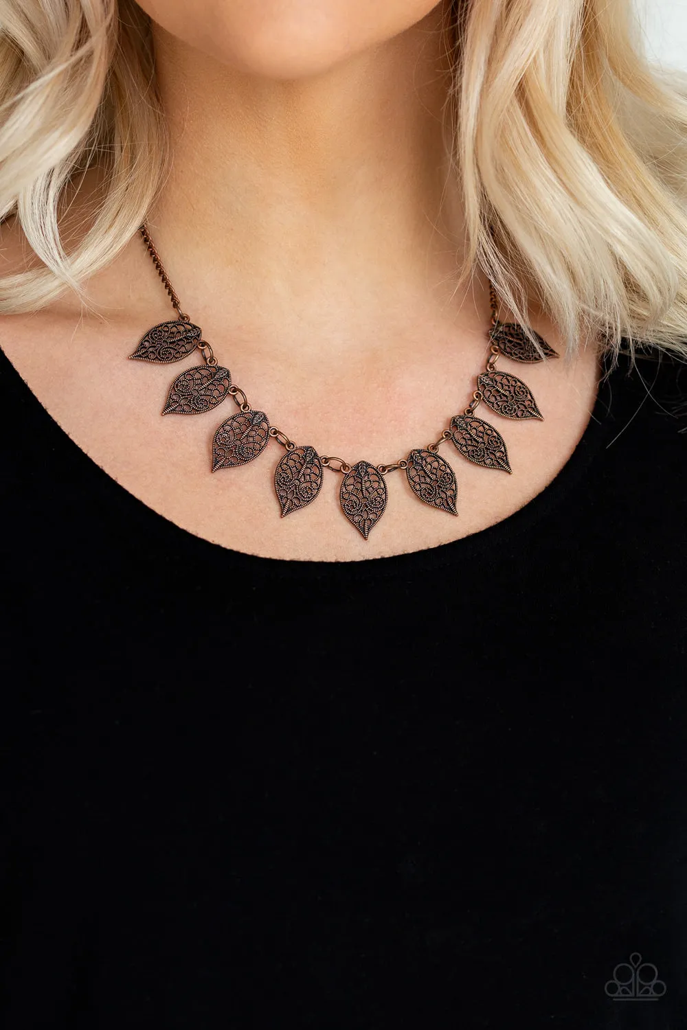 Paparazzi Leafy Lagoon - Copper Necklace