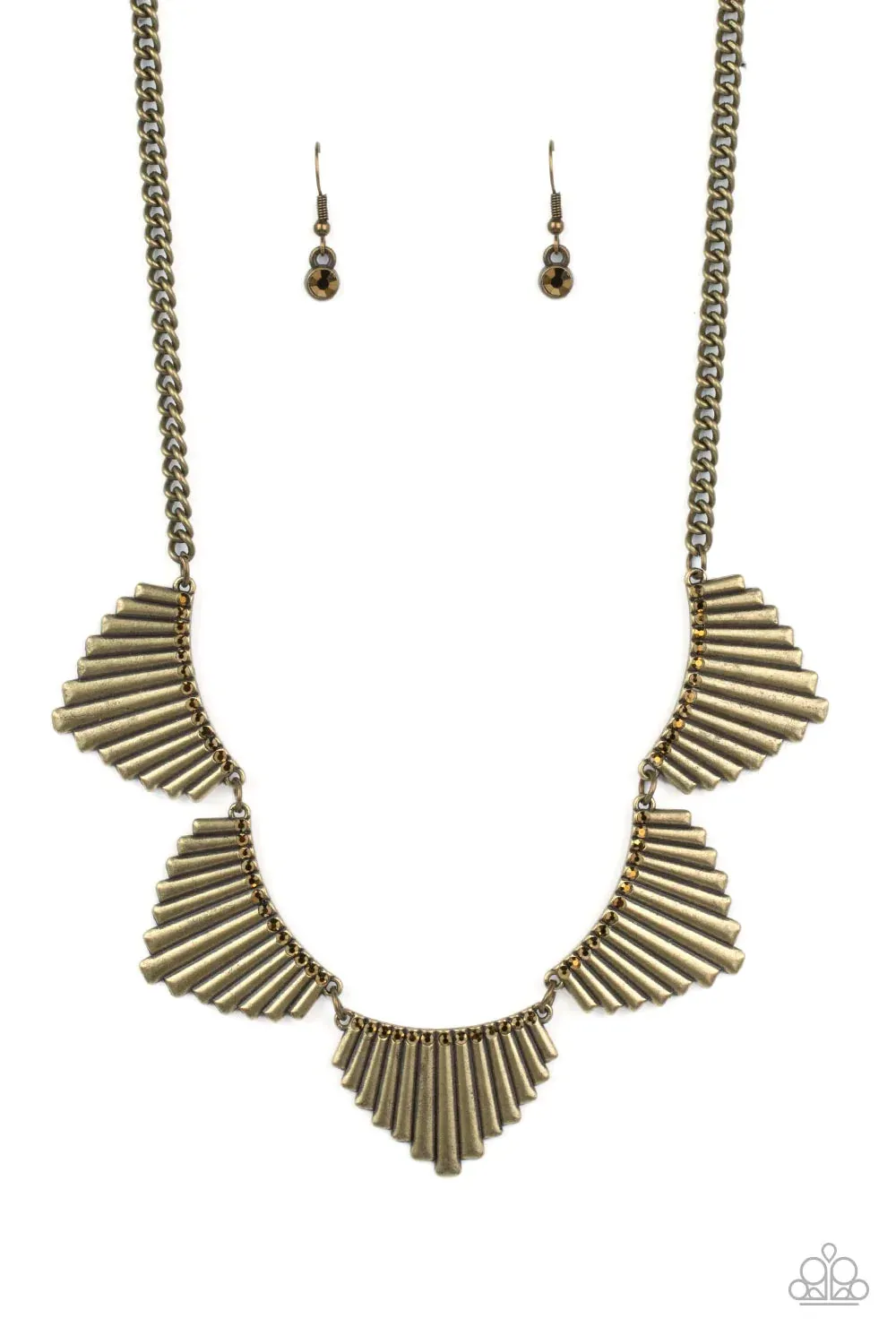 Paparazzi Necklace ~ MANE Street - Brass