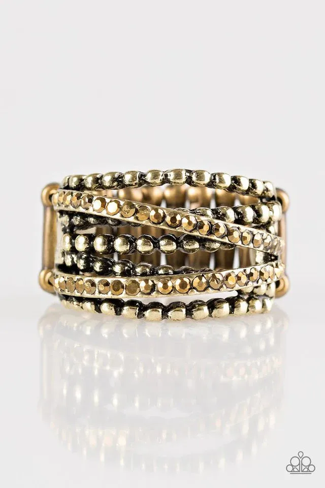 Paparazzi Ring ~ Extra Edge - Brass