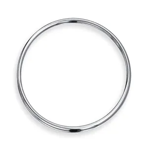 Plain Silver Bangle Bracelet Sterling Silver, Diameter 65mm