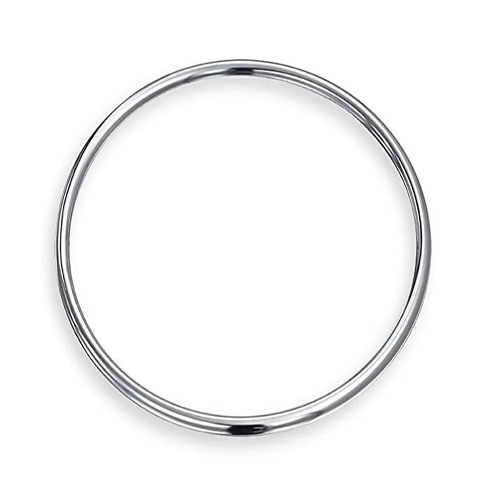 Plain Silver Bangle Bracelet Sterling Silver, Diameter 65mm