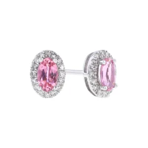 Popsicle Pink Tourmaline & Diamond Earrings