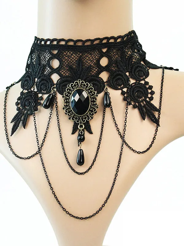 Punk Style Lacy Necklace