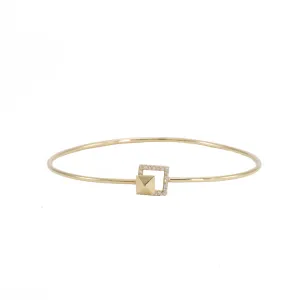 Pyramid & Diamond Bangle Bracelet