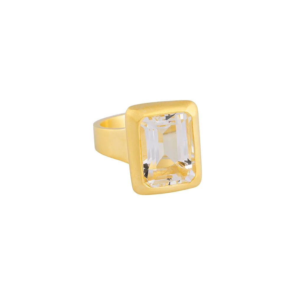 QUARTZ DECO COCKTAIL RING